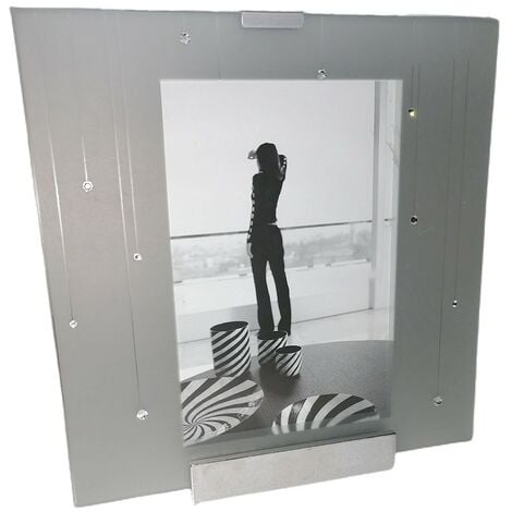 Porta foto da tavolo album vetro opaco con diamanti per ritratti 10x15  moderno vintage bellissimo e
