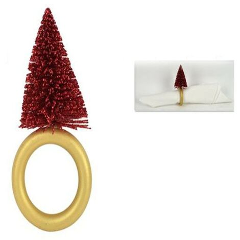 albero di natale segnaposti anelli lega portatovaglioli per tavola natalizia 12 pz decorazioni ornamento casa (1/3)