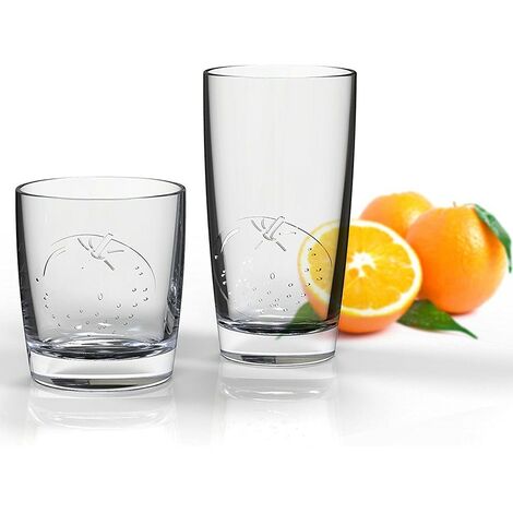Bicchiere in vetro per acqua spremuta set da 12 da casa ristorante pub moderni e particolari (1/5)