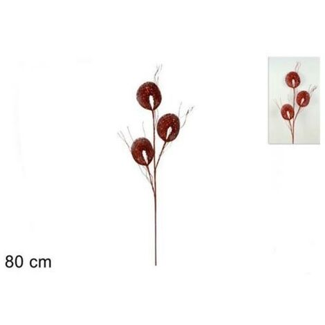 Fiori rosso con 3 rami per decorazioni albero di natale addobbi natalizi da vetrina casa negozio
