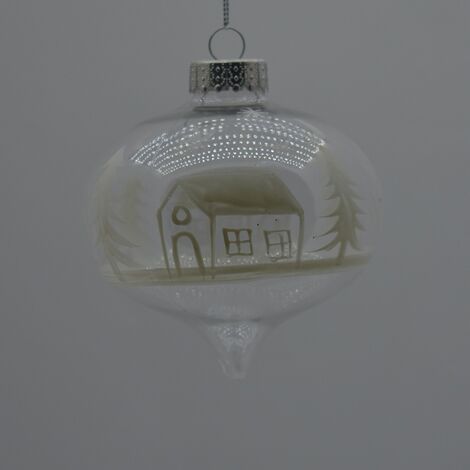 Palline decori bianco da addobbi per albero di natale decorazioni natalizie cm 7 (1/5)