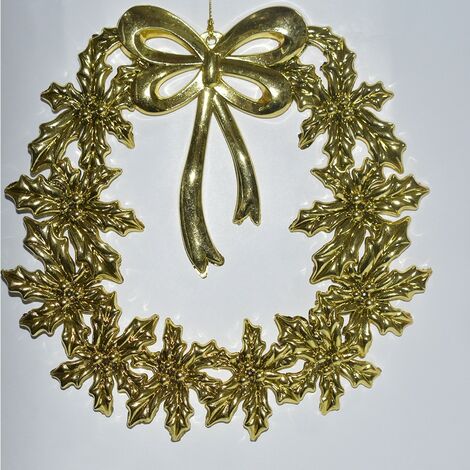 Ghirlanda da addobbi natalizi per decorazioni albero di natale 20 cm oro (1/5)