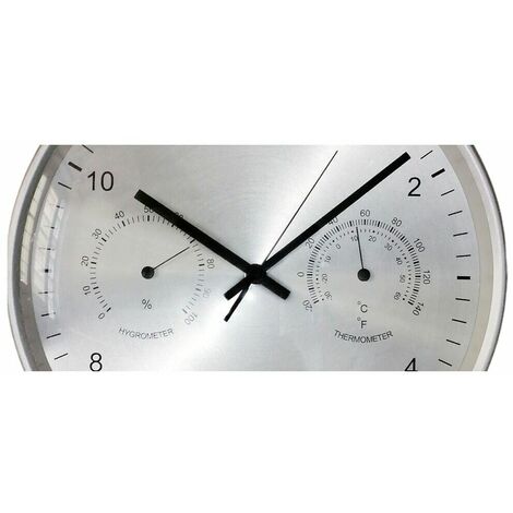 Orologio Da Parete Moderno VIVILINEN Con Termometro E Igrometro - 30cm Silenzioso A Batteria - Foto 13