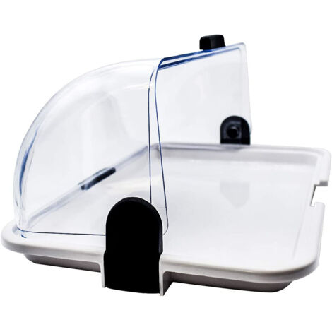Vetrina da banco tavolo self service porta dolci brioche vivande doppia apertura bianca espositore per alimenti 38L x 26P x 17H cm (1/5)