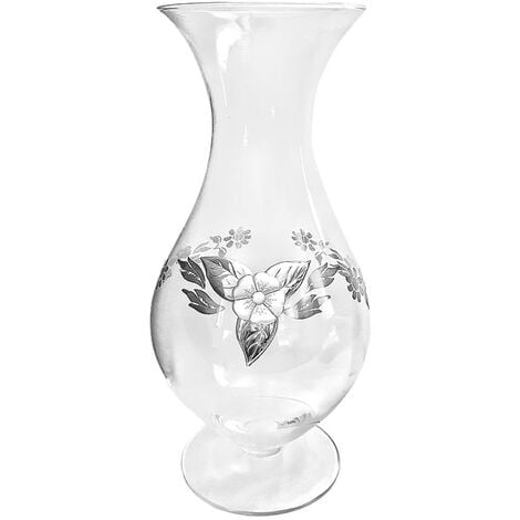 Vaso in cristallo centro tavola porta fiori per piante decorato particolare  H40 elegante casa soggiorno moderno