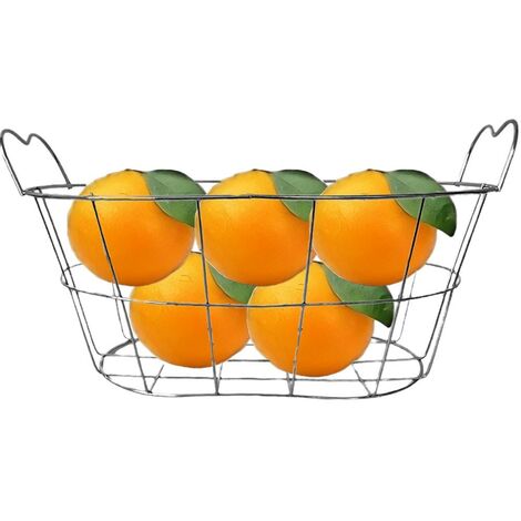 Cesto porta frutta verdura centro tavola fruttiera in acciaio inox per casa bar cucina ristorante cestino ciotola moderna (1/5)