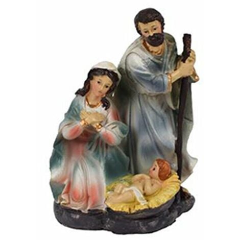 Natività sacra famiglia in tessuto presepe statua di natale