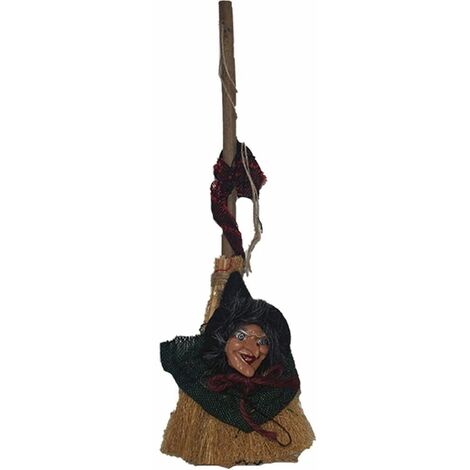 OLYCRAFT 3 Campanelle Streghe Decorative In Porcellana E Legno - 30 Cm - Per Halloween, Decorazioni Casa Fai Da Te, Portachiavi - 6