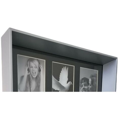 Portafoto collage da parete album cornice metallo 10x15 per