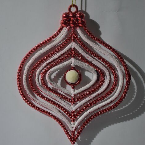 Palline in rosso e bianco da addobbi per albero di natale decorazioni natalizie (1/4)