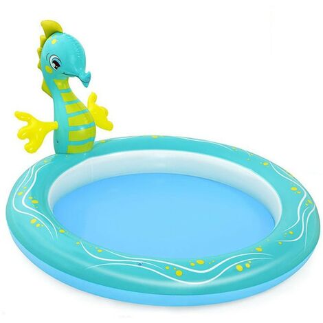 Piscina gonfiabile per bambini fuoriterra da giardino mare spiaggia giardino con spruzzatore  cavalluccio marino