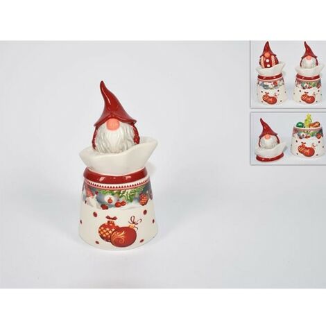 Regency Barattolo Per Biscotti Babbo Natale Con Cardinali – 30,5 Cm, Dolomite, Decorazione Natalizia