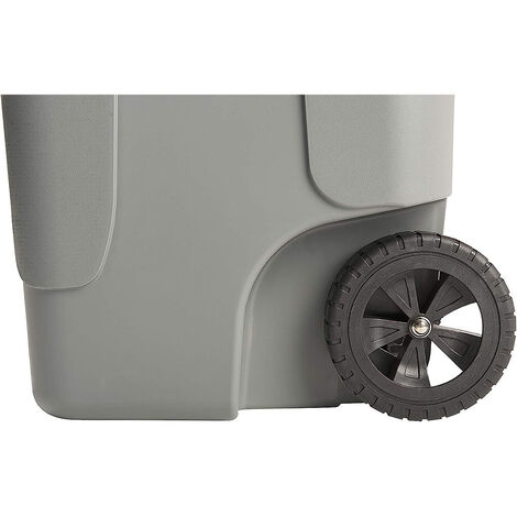 Bidone raccolta differenziata Mobil Plastic Lt. 80 con ruote - Fondo grigio e coperchio verde
