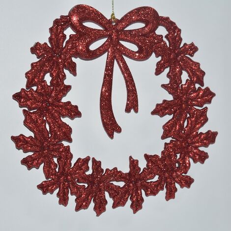 Ghirlande Natale HOWAF - 8 Pezzi 14m Decorazioni Albero Camino Scale | Verde Rosso Argento Oro - Foto 12