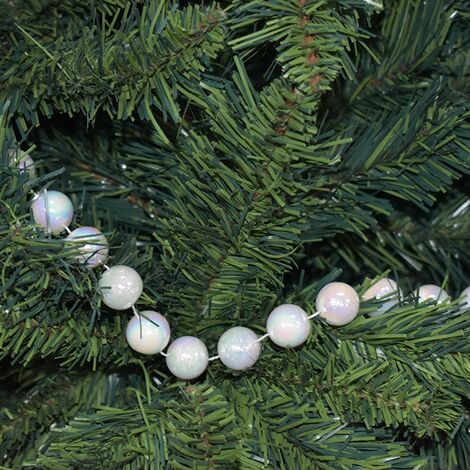 Rotolo Di Perline Per Albero Di Natale 8 Metri - Ghirlanda Scintillante In Resina ABS, Perline Da 8 Mm, Colore Argento, Decorazione Per Feste E Matrimoni