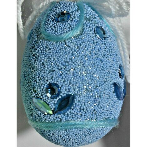 Decorazione Festa Casa 12 Uova Pasquali Finte Colorate - Decorazioni Con Cordino Per Appendere, 4x6 Cm Festività Primavera Casa