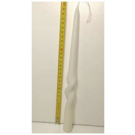 Candela da candelabro bianca per addobbi natalizi centro tavola natalizio decorazioni 30 cm (1/4)