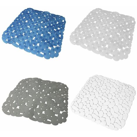Tappeto bagno antiscivolo con ventose tappetino quadrato per piatto doccia casa 53x53cm gomma sintetica lavabile in lavatrice - colorigenerali: GRIGIO