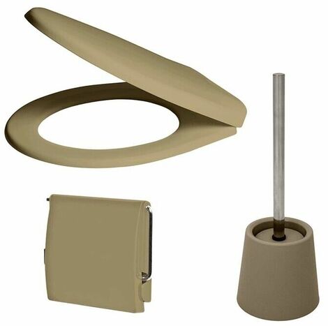 Porta Carta Igienica Con Scopino - Senza Foratura - Acciaio Inox E Ripiano In Vetro - Design Moderno - Foto 7