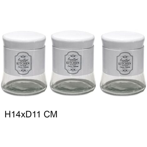 Set 3 Barattoli Alimentari In Latta Con Coperchio Bamboo - Per Caffè, Zucchero E Sale - Foto 3