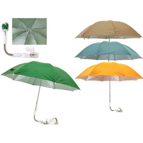 Ombrellone per sdraio sedia da mare spiaggia giardino piscina pieghevole 120 cm parasole con pinza inclinazione regolabile - colorigenerali: celeste
