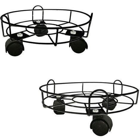 Sottovaso con ruote rotelle carrellino porta vaso per piante da balcone giardino terrazza facilita gli spostamenti - MISURA: GRANDE