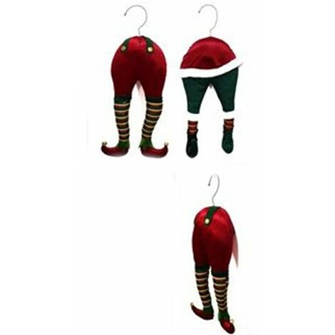 Gambe giullare elfo gnomo decorazioni per albero di natale addobbi puntale o da - lui o lei: lei (1/5)