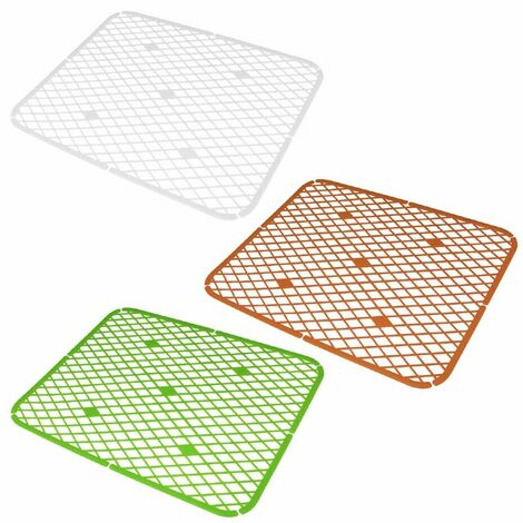 Tappeto lavabo tappetino lavello cucina rettangolare quadrato per casa  cucina in plastica bianco verde arancio set