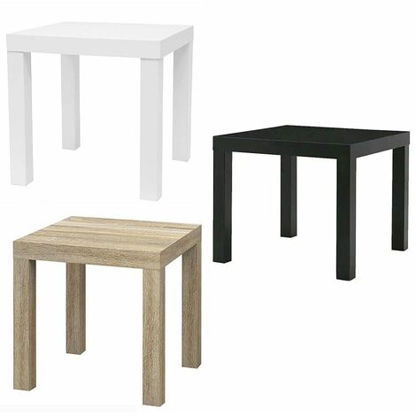 Tavolo piccolo bianco tavolino soggiorno nero comodino moderno in legno per casa camera da letto 45 cm - colorigenerali: BIANCO