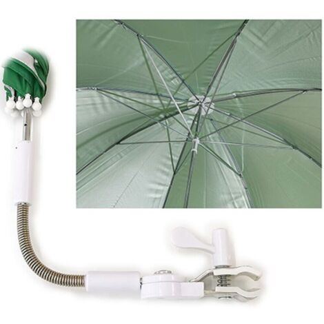 Ombrellone per sdraio sedia da mare spiaggia giardino piscina pieghevole 120 cm parasole con pinza inclinazione regolabile - colorigenerali: verde