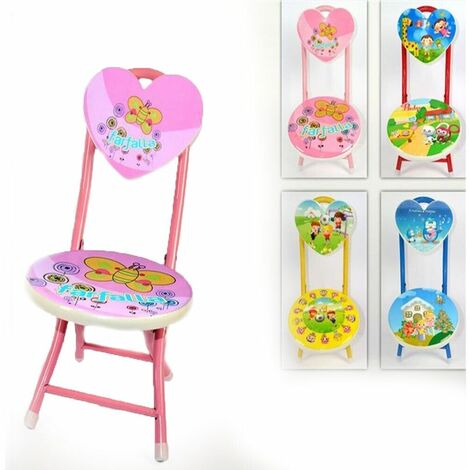Sediolina da Bambini Poltroncina per Bimbi Seduta sedia Sgabello con schienale - colorigenerali: giallo