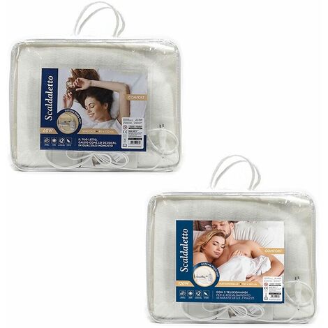 Scaldaletto elettrico matrimoniale o singolo scaldasonno bianco basso consumo ri - decoro: Scaldaletto matrimoniale (1/4)
