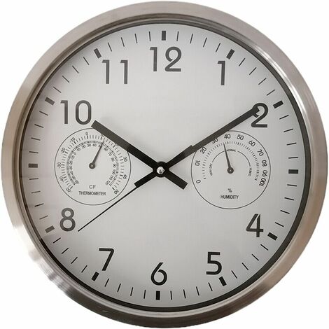 CalleaDesign Orologio Da Parete Nero Per Il Muro Del Salotto, Cucina, Ufficio. Silenzioso, Design, Grande 30 Cm. Orologio Nero Particolare Moderno - Foto 11