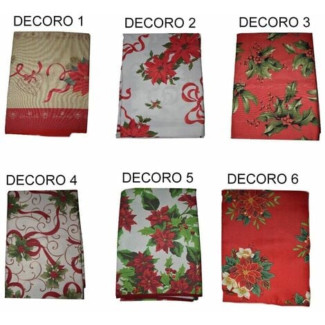 Tovaglia antimacchia tavola 140x300 per 10 posti natalizia decorazioni di  natale casa elegante rettangolare idea regalo 