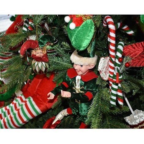 Giullare Gnomo Elfo Natalizio Rosso 120 Cm: Decorazione Realistica In Tessuto E Plastica