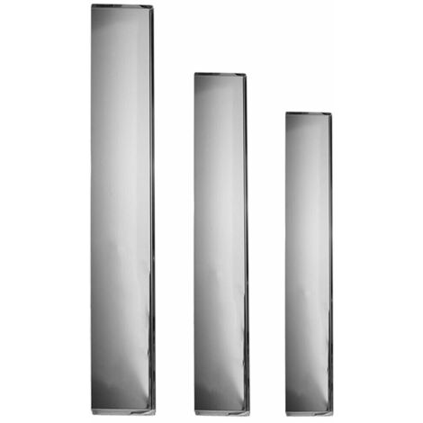 Vassoio da Banco per pasticceria bordo chiuso in acciaio inox teglia gastronomia rosticceria contenitore espositore rettangolare - MISURA: 50x10 CM (1/5)