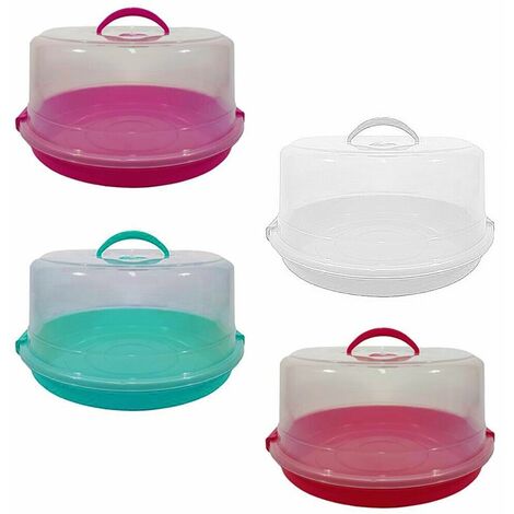 Porta vivande DOLCI TORTA VIVANDE con coperchio rotondo da frigo banco porta formaggio casa cucina D 33cm vassoio Contenitore - colorigenerali: FUCSIA (1/4)