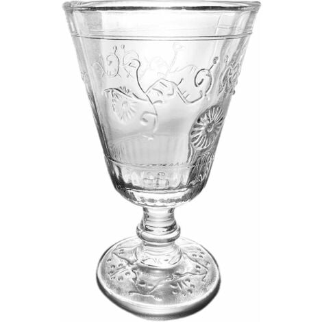 Calice bicchiere in vetro per acqua vino da tavola 6 pezzi particolari ed  eleganti ottima idea