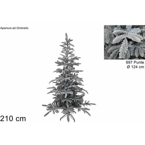 Albero Di Natale Lodge Pino Sottile 210cm, Realistico In PVC E PE, 866 Punte, Per Interni/esterni - 3