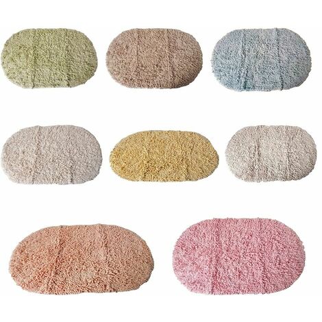 Tappeto bagno antiscivolo morbido assorbente in 100% cotone sciuga piedi vasca doccia 50x80cm - colorigenerali: ROSA
