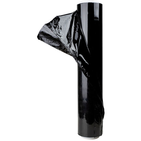 Pellicola Estensibile Per Imballaggio E Trasloco - Rotolo Nero Trasparente, Antistrappo, 50 Cm X 300 M, 23 Micron, Con Scatola