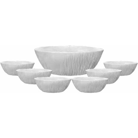 SET 7 PZ Macedonia insalatiera e ciotoline a servire zuppe antipasti BORMIOLI COCONUT