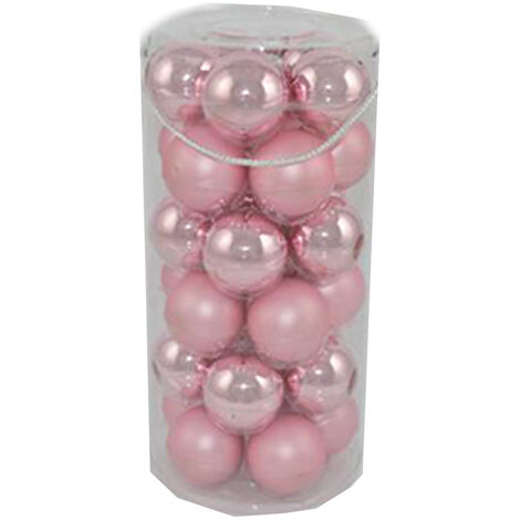 30 palline a sfera in vetro soffiato in rosa cm6 decorazione per