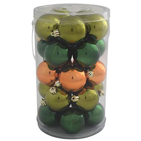 25 Palle a sfera palline cm 6 per decorazione albero di natale verde bronzo ramato  addobbi bellissime (1/2)