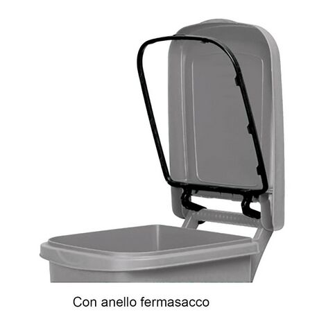 ROTHO PATTUMIERA CON RUOTE NERO/VERDE LT. 100