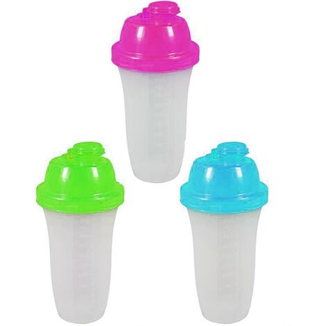 Shaker per caffè freddo granita bottiglia 500 ml porta bevanda vegetali da casa camper viaggio in plastica set da 3