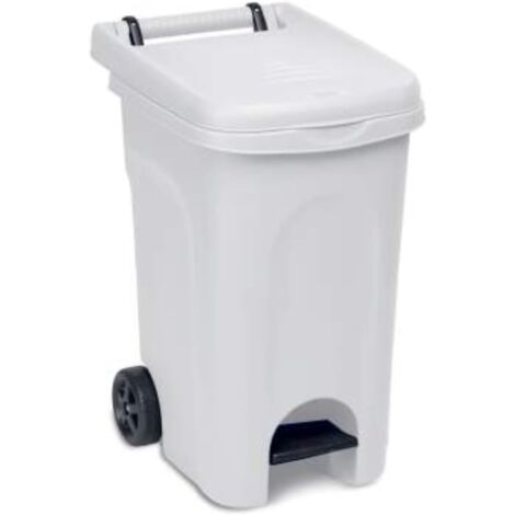 Pattumiera Bidone Urban Con Pedale 60 Litri Bianco - 51X40X65H Cm