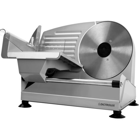 Affettatrice elettrica 200w affetta taglia salumi pane formaggio lama cm 19 per casa comoda per tutti gli usi in acciaio dictrolux