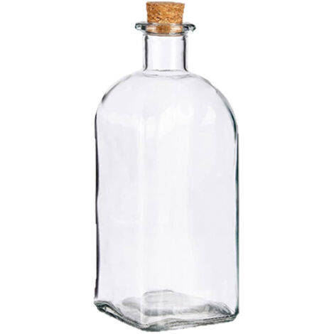 Bottiglia con tappo in sughero da 1000 ml da decorare liquori aromi salse condimenti bottiglietta bottiglina in vetro per bomboniera