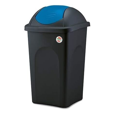Stefanplast Pattumiere con Coperchio Oscillante 60 L Blu (1/10)